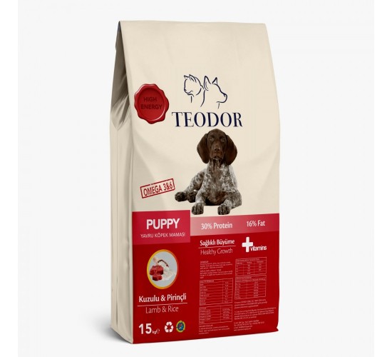 Teodor puppy yavru köpek maması  pirinçli yüksek enerjili 15 kg